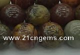 CAR355 15.5 inches 14mm round red artistic jasper beads wholesale