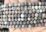 CAR371 15.5 inches 6mm round matte artistic jasper beads wholesale