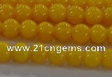 CAR401 15.5 inches 6mm round synthetic amber beads wholesale