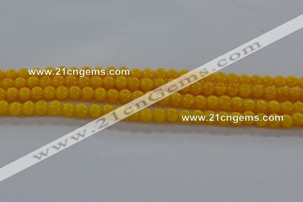 CAR401 15.5 inches 6mm round synthetic amber beads wholesale