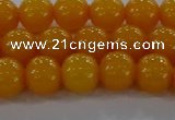 CAR402 15.5 inches 8mm round synthetic amber beads wholesale