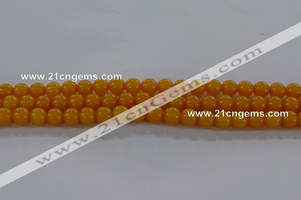 CAR402 15.5 inches 8mm round synthetic amber beads wholesale