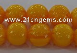 CAR404 15.5 inches 12mm round synthetic amber beads wholesale