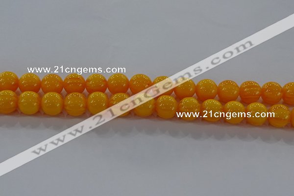 CAR404 15.5 inches 12mm round synthetic amber beads wholesale