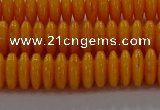 CAR409 15.5 inches 3*8mm rondelle synthetic amber beads wholesale