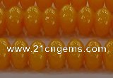 CAR410 15.5 inches 6*9mm rondelle synthetic amber beads wholesale