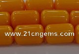 CAR414 15.5 inches 10*15mm tube synthetic amber beads wholesale