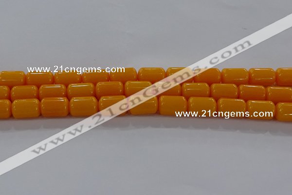 CAR414 15.5 inches 10*15mm tube synthetic amber beads wholesale