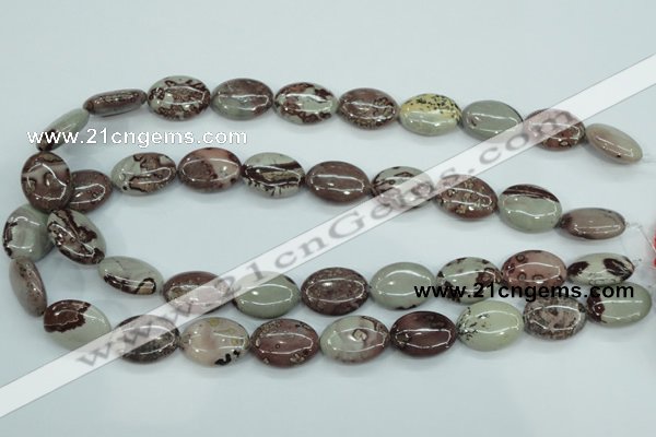 CAR42 15.5 inches 15*20mm oval artistic jasper beads wholesale