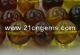 CAR505 15.5 inches 12mm - 13mm round natural amber beads wholesale