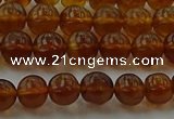 CAR526 15.5 inches 5mm - 6mm round natural amber beads wholesale