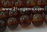 CAR529 15.5 inches 9mm - 10mm round natural amber beads wholesale