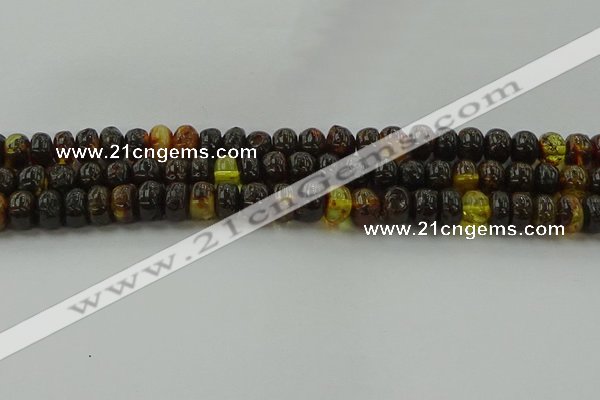 CAR532 15.5 inches 5*8mm rondelle natural amber beads wholesale