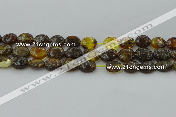 CAR547 15.5 inches 10*12mm - 11*14mm oval natural amber beads