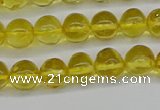 CAR555 15.5 inches 4mm - 5mm round natural amber beads wholesale