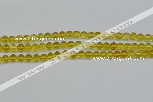 CAR555 15.5 inches 4mm - 5mm round natural amber beads wholesale