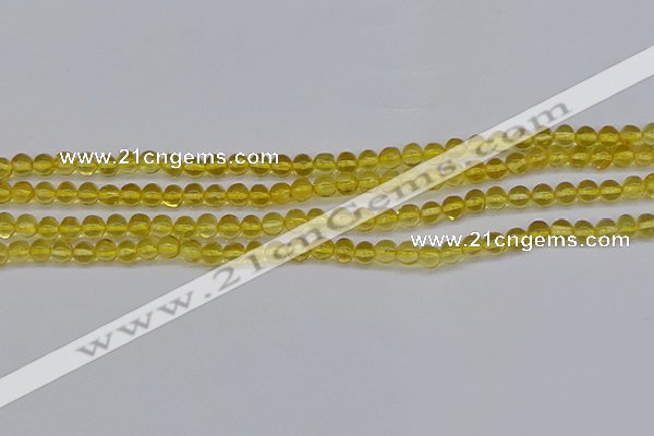 CAR558 15.5 inches 4mm - 4.5mm round natural amber beads wholesale