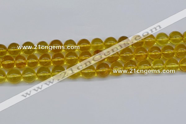 CAR565 15.5 inches 11mm - 12mm round natural amber beads wholesale