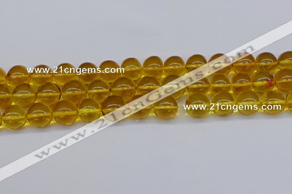 CAR566 15.5 inches 13mm - 14mm round natural amber beads wholesale