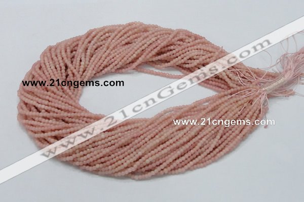 CAS01 15.5 inches 3mm round pink angel skin gemstone beads