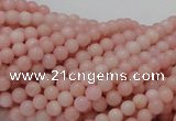 CAS02 15.5 inches 4mm round pink angel skin gemstone beads