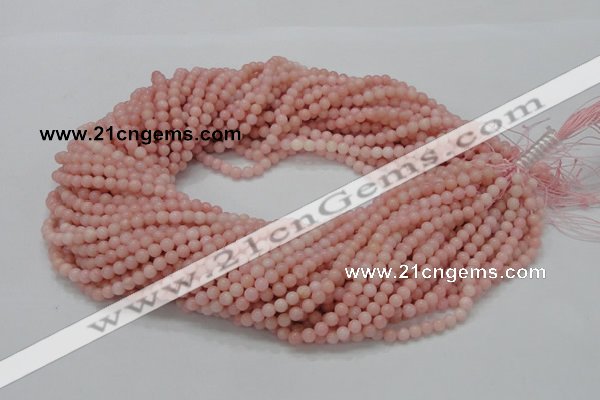 CAS02 15.5 inches 4mm round pink angel skin gemstone beads