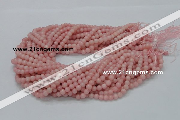 CAS03 15.5 inches 6mm round pink angel skin gemstone beads