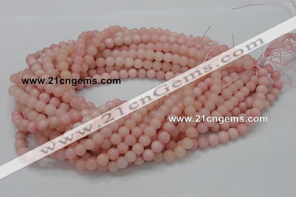 CAS04 15.5 inches 8mm round pink angel skin gemstone beads