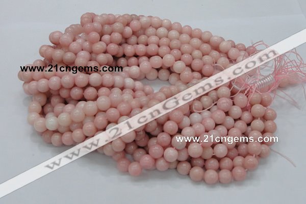 CAS05 15.5 inches 10mm round pink angel skin gemstone beads