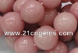 CAS08 15.5 inches 18mm round pink angel skin gemstone beads