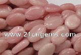 CAS19 15.5 inches 8*12mm oval pink angel skin gemstone beads