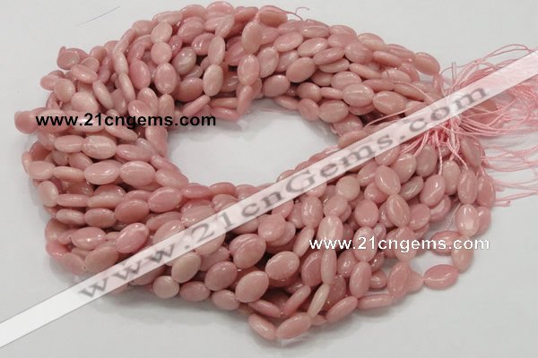 CAS19 15.5 inches 8*12mm oval pink angel skin gemstone beads