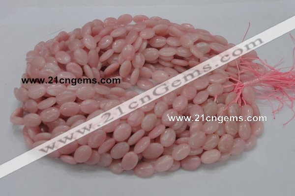 CAS20 15.5 inches 10*14mm oval pink angel skin gemstone beads