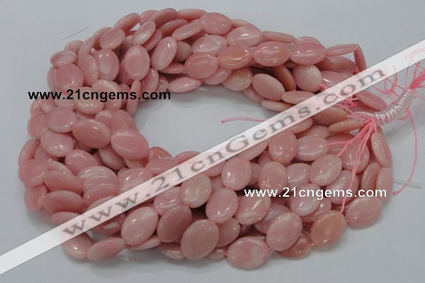 CAS21 15.5 inches 14*18mm oval pink angel skin gemstone beads