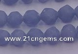 CAS211 15.5 inches 8mm faceted nuggets blue angel skin gemstone beads