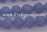 CAS212 15.5 inches 10mm faceted nuggets blue angel skin gemstone beads