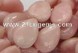 CAS26 15.5 inches 12*18mm flat teardrop pink angel skin gemstone beads