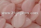 CAS27 15.5 inches 18*24mm twisted teardrop pink angel skin gemstone beads