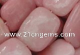 CAS30 15.5 inches 20*30mm rectangle pink angel skin gemstone beads