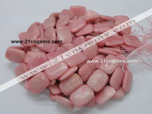 CAS30 15.5 inches 20*30mm rectangle pink angel skin gemstone beads