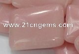 CAS31 15.5 inches 30*40mm rectangle pink angel skin gemstone beads