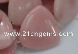 CAS32 15.5 inches 30*30mm triangle pink angel skin gemstone beads