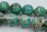 CAT02 15.5 inches 16mm round natural aqua terra jasper beads