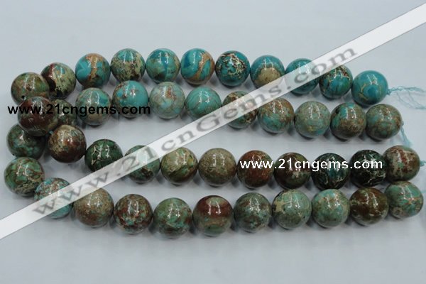 CAT03 15.5 inches 18mm round natural aqua terra jasper beads