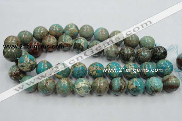 CAT04 15.5 inches 20mm round natural aqua terra jasper beads