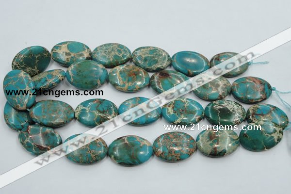 CAT10 15.5 inches 22*30mm oval natural aqua terra jasper beads