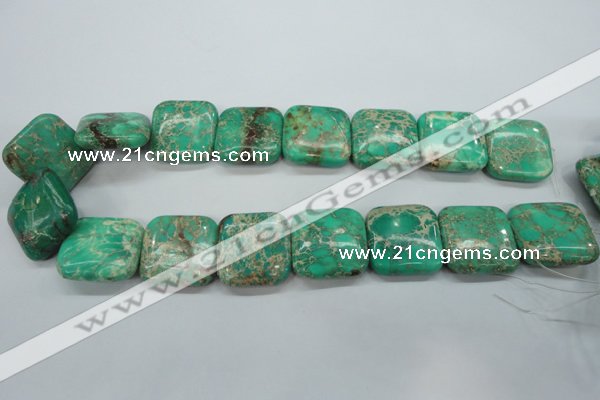 CAT108 15.5 inches 25*25mm square dyed natural aqua terra jasper beads