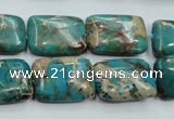 CAT15 15.5 inches 13*18mm rectangle natural aqua terra jasper beads