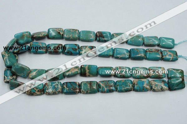 CAT15 15.5 inches 13*18mm rectangle natural aqua terra jasper beads