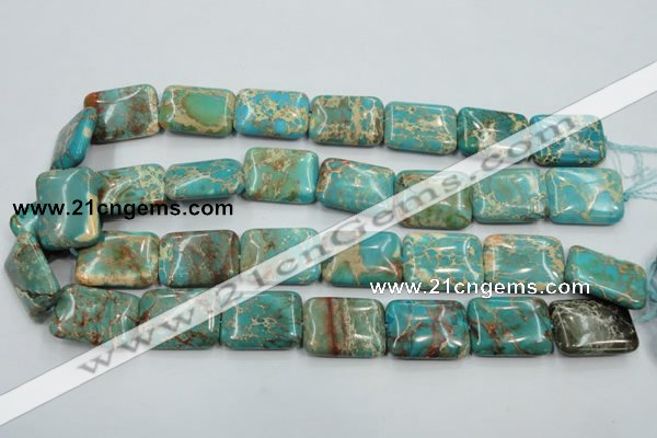 CAT16 15.5 inches 18*25mm rectangle natural aqua terra jasper beads